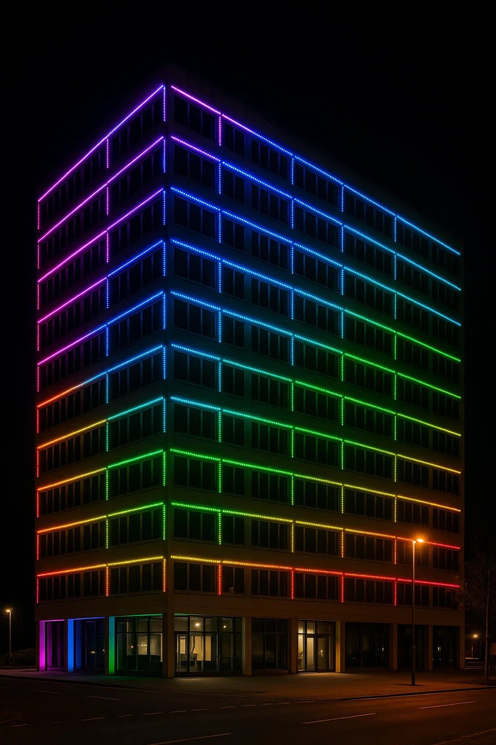 Pixel-Controlled LED Dynamic Façade